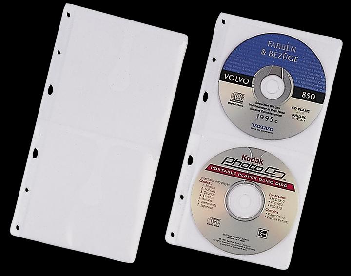 Actual product image Durable CD/DVD sleeves for ring binders set (CDs, Plates)