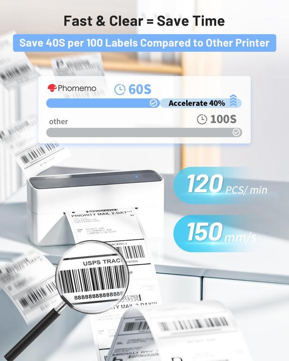 Image du produit Phomemo PM241 mit Bluetooth BLA/WHI (203 dpi)
