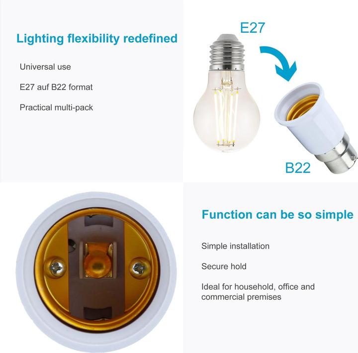 Produktbild Intirilife G9 auf E14 Lampensockel Adapter