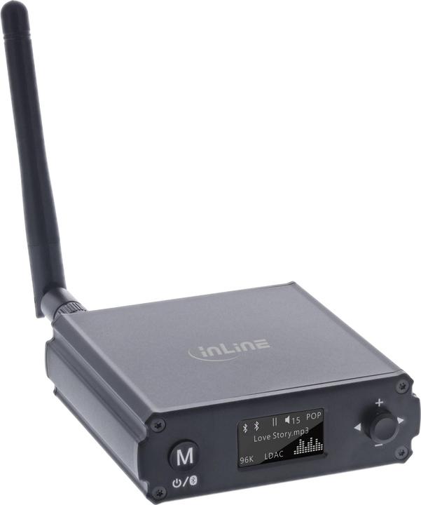 Produktbild InLine Bluetooth 5.1 HiFi-Receiver & USB DAC, mit LCD (Empfänger)