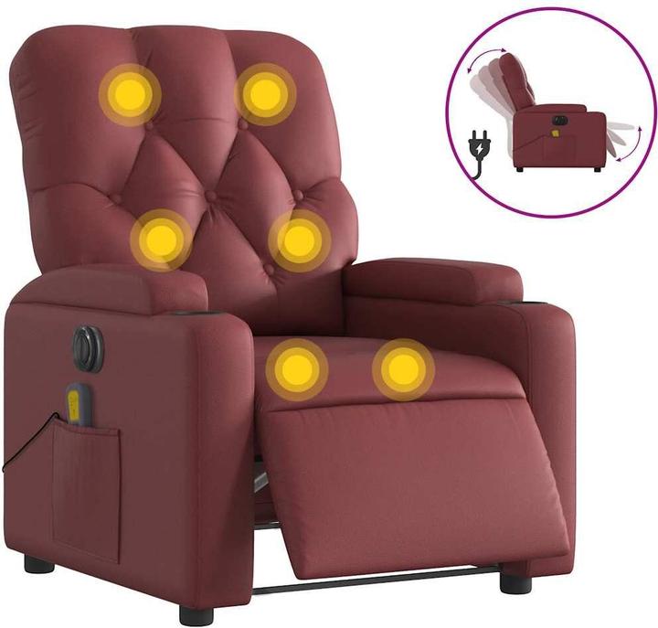 Immagine prodotto VidaXL Sedia da massaggio elettrica in similpelle