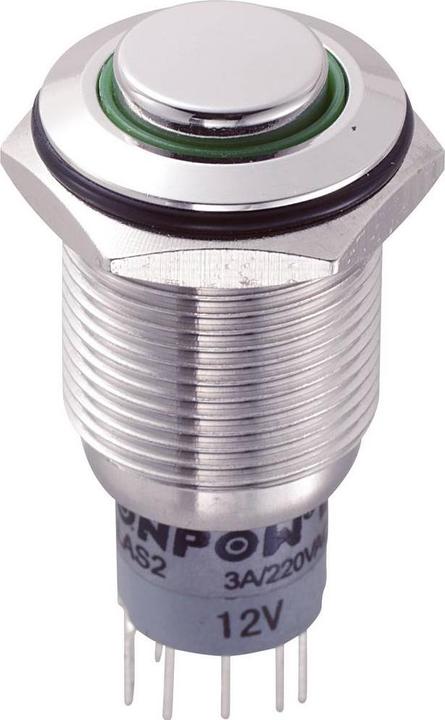 Tru Components 701795 LAS2GQH-22E/G/12V/S/P Vandalismusgeschützter Drucktaster 2