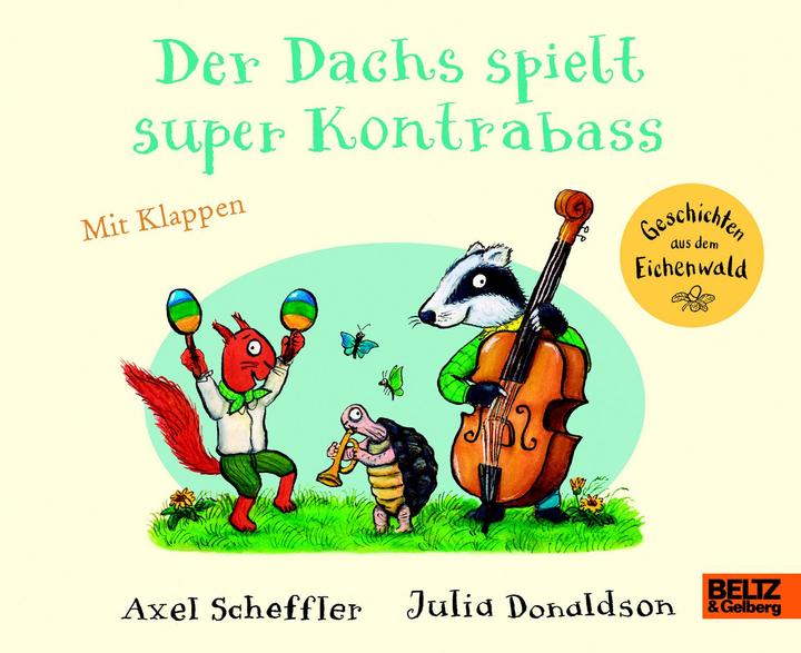 Actual product image The badger plays super double bass (cardboard edition with flaps) (German)