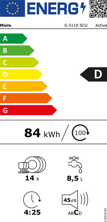 Etichetta energetica Miele G5110SCUACTIVE