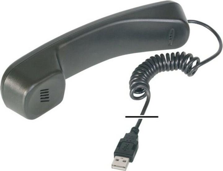 Actual product image Digitus Telephone Hoerer USB for Skype MSN ICQ X-lite Dialpad MediaRing Net2phone etc. black