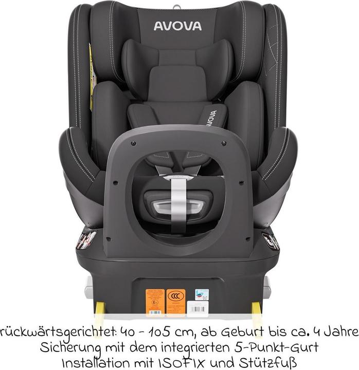 Produktbild Avova Swan-Fix I-Size Reboard Kindersitz (Reboarder, ECE R129/i-Size Norm)
