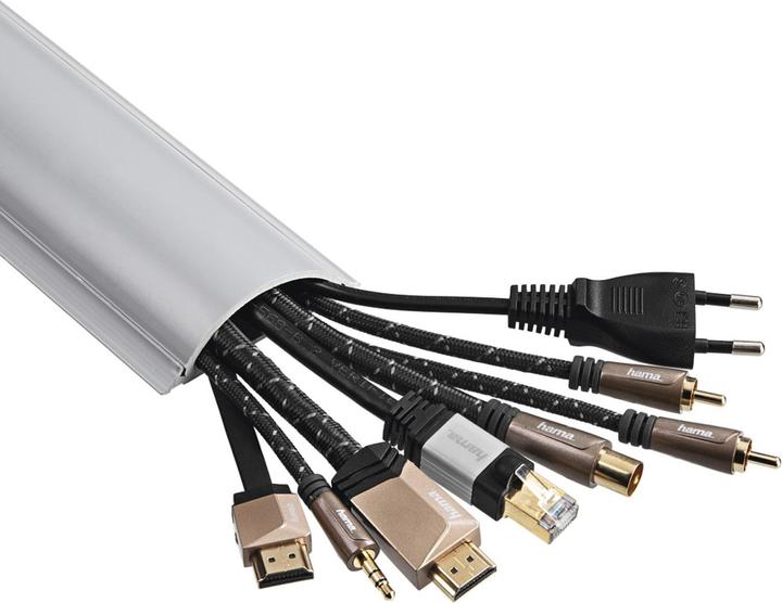 Actual product image Hama Plastic cable duct, semicircular (Duct, 100 cm)