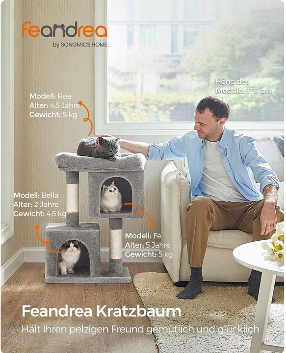 Immagine prodotto Feandrea Simba (74 cm, Grigio)