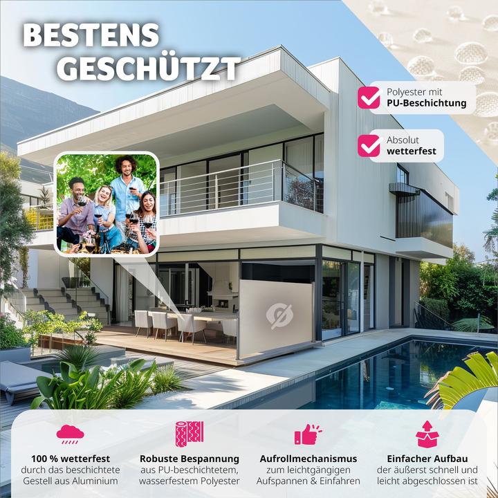 Produktbild tectake Seitenmarkise (3 m)