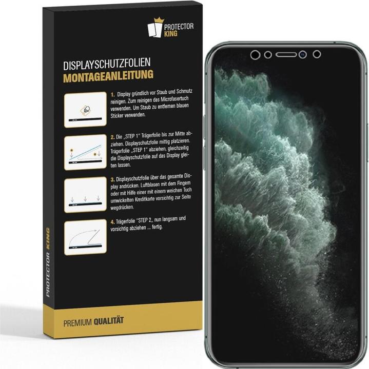 Produktbild Protectorking 3x Panzerfolie Anti-Shock Full Cover matt (3 Stück, Apple iPhone XS Max)