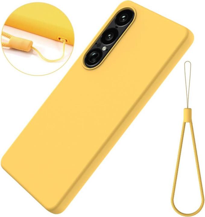 Produktbild Cover-Discount Sony Xperia 1 VII - Silikon Gummi Hülle mit Riemen (Sony Xperia 1 VI)