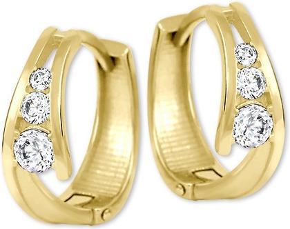 Brilio Gold earrings rings with zircons 239 001 00800