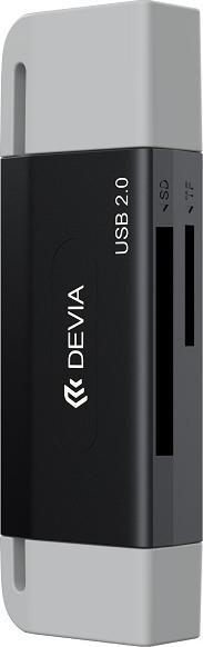 Produktbild Devia Kartenleser 2in1 EL239 USB/USB-C 2.0 schwarz (USB 2.0)