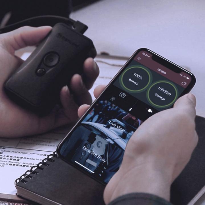Image du produit Transcend DrivePro Body 60 (Écran intégré, Bluetooth, WiFi, Vision nocturne, Récepteur GPS, Full HD)