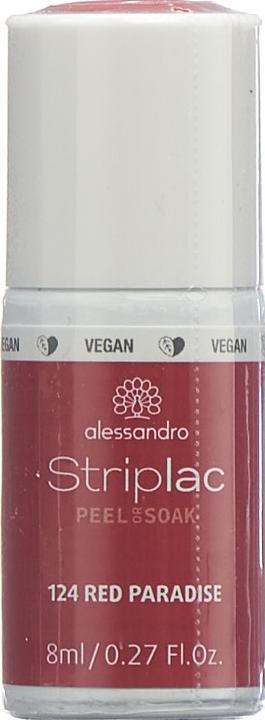 Actual product image Alessandro Striplac Peel or Soak (124 Red Paradise, Peelable nail polish)