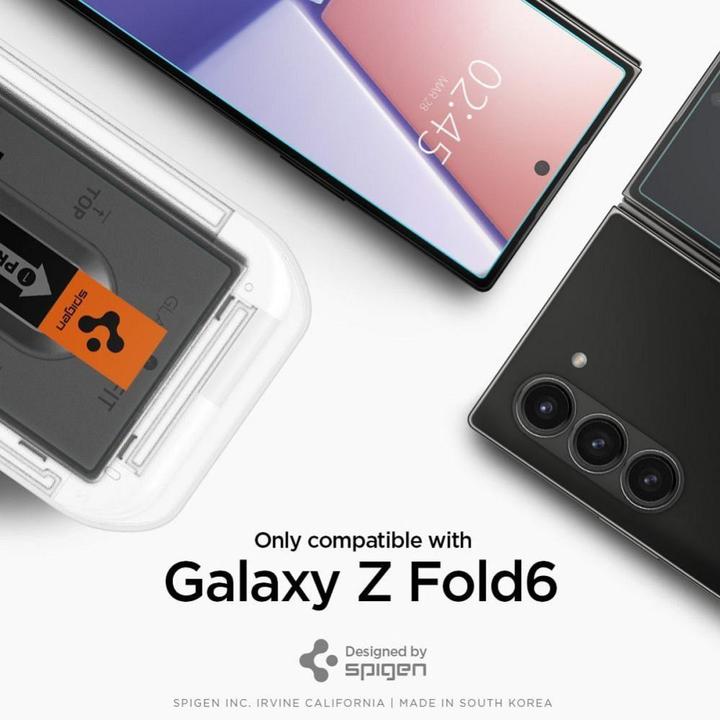 Produktbild Spigen EZ Fit Gehard Glas Clear Screenprotector Samsung Galaxy Z Fold 6 2-Pack (2 Stück, Samsung Galaxy S21)