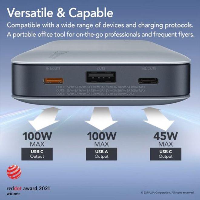 Image du produit ZMI Powerpack 25000 mAh, banque d'alimentation de 210 W (QB826G) (25000 mAh, 100 W, 92.50 Wh)