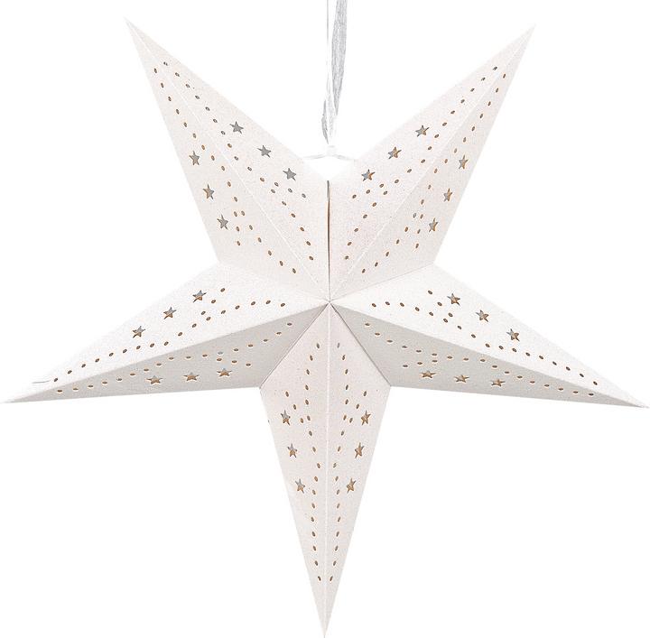 Produktbild Beliani Weihnachtsdeko LED weiss Sternform mit Glitzer 45 cm 2er Set MOTTI