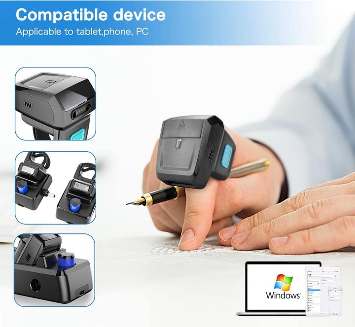 Actual product image NetumScan Ring Scanner RS9000 (QR Code, 2D barcodes, 1D barcodes)