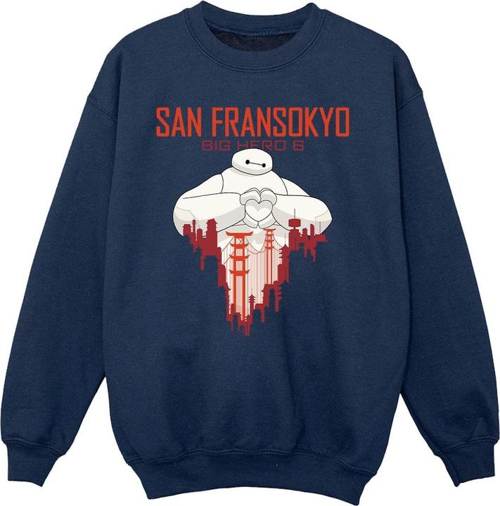 Disney Big Hero 6 Baymax San Fransokyo Heart Sweatshirt Mädchen