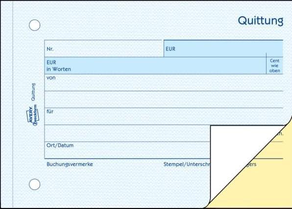 Produktbild Avery Quittung Kleinunternehmer ohne MwSt. (40 x)