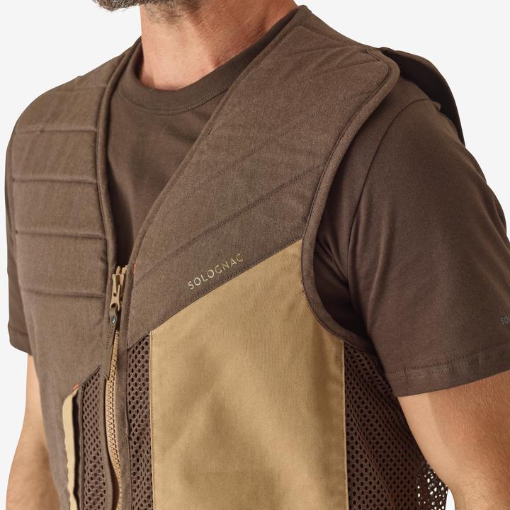 Actual product image Solognac Shooting waistcoat Trap 500 brown (XL)