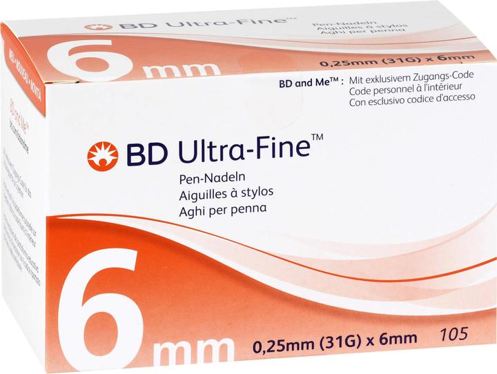 BD Pen Nadel 31G 0.25x6mm (Pen needles + disposable needles)