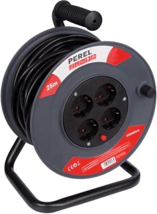 Velleman CABLE REEL 25 m - 3G1.5 - 4 SOCKETS (25 m, 1.50 mm²)