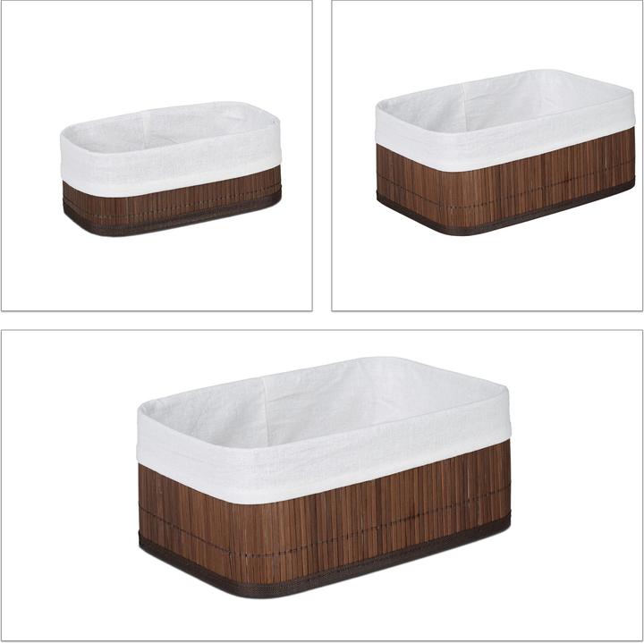 Image du produit Relaxdays Boîte de rangement lot de 3 (3 x, 30 x 20 x 12,5 cm)