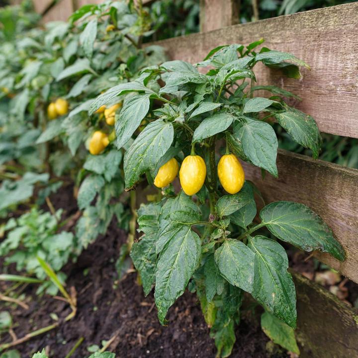 Produktbild Plant in a Box Solanum Muricatum 'Pepino gold' - 3er Set Melonenbirne (40 cm)