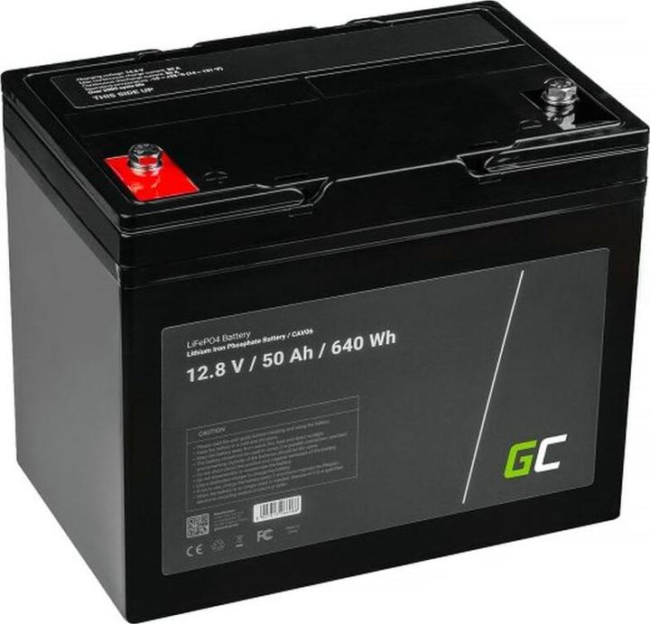 Image du produit GreenCell Batterie LiFePO4 pour camping-cars et bateaux photovoltaïques - 50Ah - 12.8V - 640Wh (12.80 V, 50 Ah)