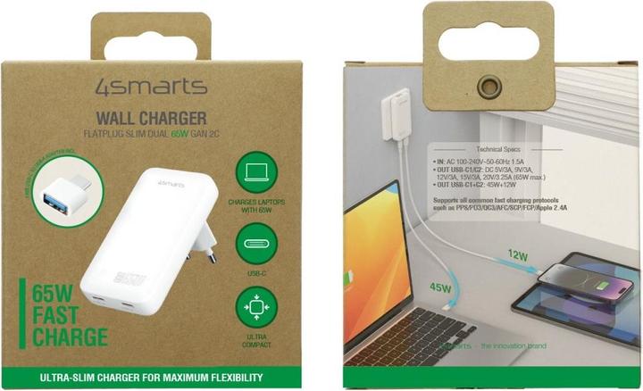 Immagine prodotto 4smarts FlatPlug Slim Dual (65 W)