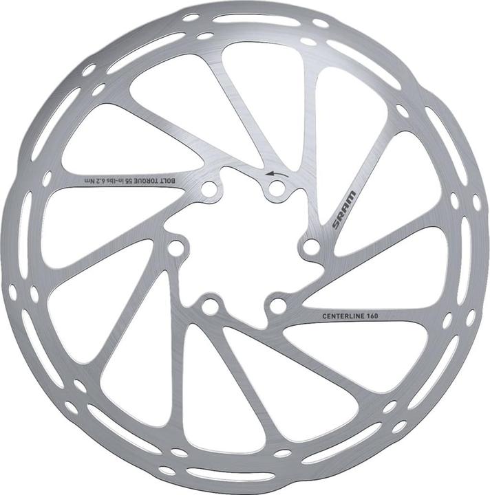 Actual product image Sram Rotor Centerline Rounded 6-Bolt 220mm (220 mm)