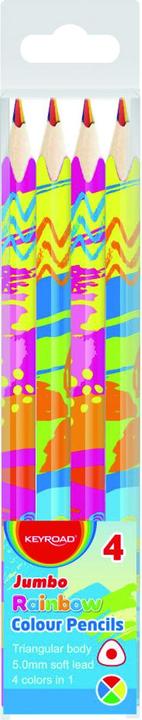 Immagine prodotto Keyroad Pastelli a matita Jumbo, arcobaleno, triangolari, 4 pezzi, pendenti, mix di colori (4 x)