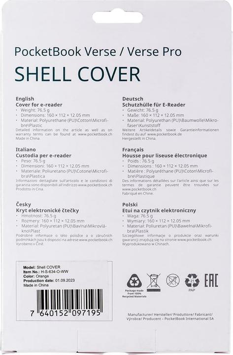 Actual product image PocketBook Shell (Verse, Verse Pro)