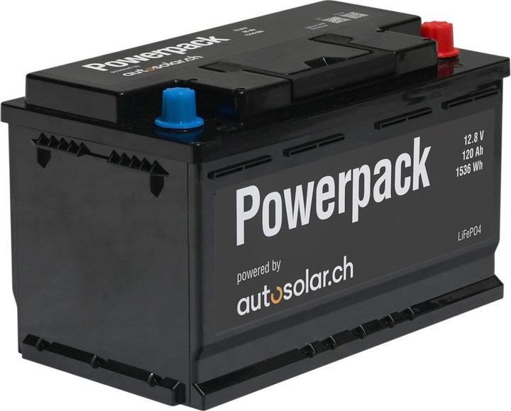 Actual product image Autosolar Lithium battery 120 Ah (equivalent to 240 Ah of an AGM battery) - LiFePo4 solar battery with app (12.80 V, 120 Ah)