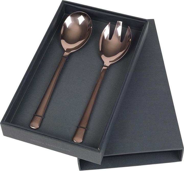Broste Copenhagen HUNE salad servers titanium espresso set 2 pcs. (Salad servers)
