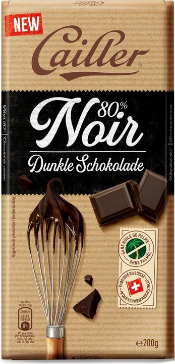 Cailler Dessert Tablette Chocolat Noir 80% (200 g)