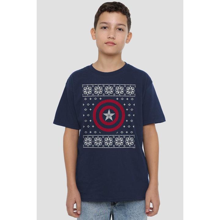Immagine prodotto Captain America Maglietta Scudo Bambini (140)