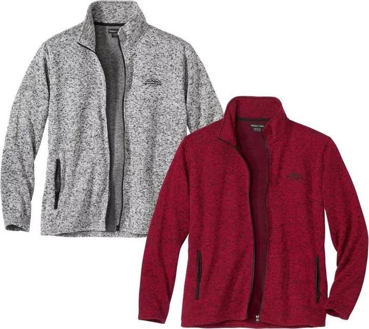 Immagine prodotto Atlas For Men Giacca in pile spazzolato con collo a imbuto (confezione da 2) (L)