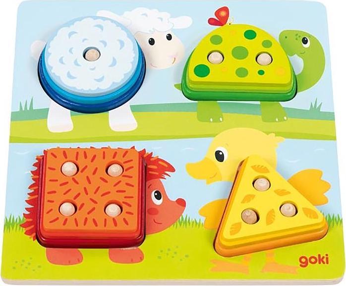 Goki Animals Colour and Shape Sorting Board
