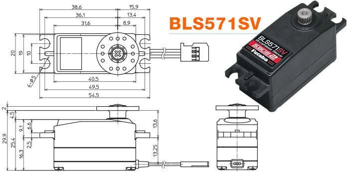 Actual product image Futaba BLS 571SV Brushless RC Car (S-Bus 2)