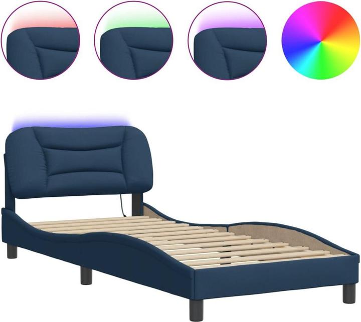 Produktbild VidaXL Bettgestell mit LED Stoff (80 x 200 cm)
