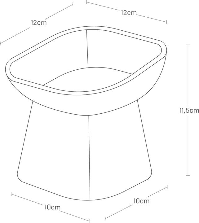 Productafbeelding Yamazaki Gehoekte keramische voerbak TOWER (0.20 l)