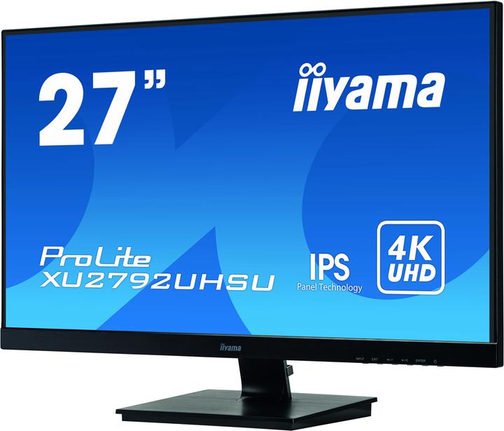 Produktbild iiyama ProLite XU2792UHSU-B1 LED-Bildschirm 68,6 cm (27 Zoll) 3840 x 2160 Pixel 4K Ultra HD Schwarz (3840 x 2160 Pixel, 27")