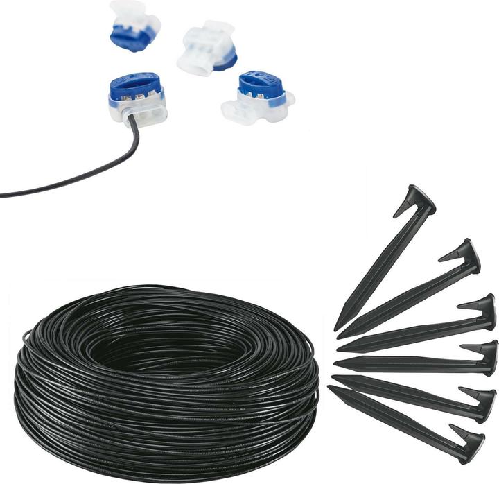 Produktbild AL-KO Verlegeset Robolinho® Rasenroboter (150 M Schleifendraht, 90 Nägel, 5 Kabelverbinder (Rasenmäher, Mähroboter Installation)