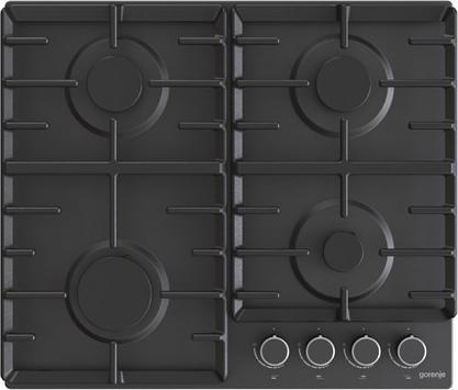 Actual product image Gorenje G642AB raised Black Built-in Gas 4 zone(s)