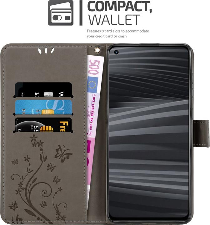 Produktbild Cadorabo Flower Book Hülle für Realme GT 2 / GT Neo 2 (Realme GT Neo 2, Realme GT 2)