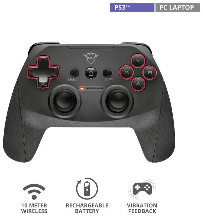 Actual product image Trust GXT 545 wireless Gamepad (PC, PS3)