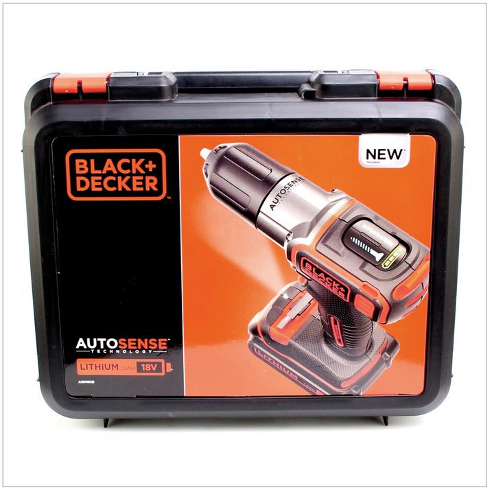 Produktbild Black & Decker 18V AkkuBohrschrauber Autosense, 2 Akku (Akkubetrieb)